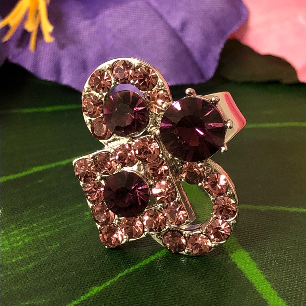 Purple Rhinestones Ring - Picture 3 of 8